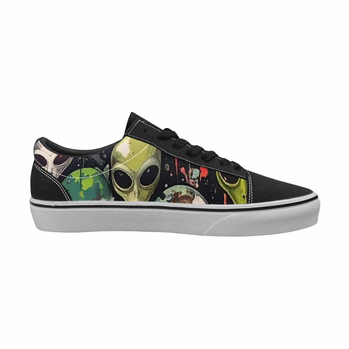 WOMEN'S Aliens × Camo Aliens Lace-Up Canvas Kaleidoscope Sneakers