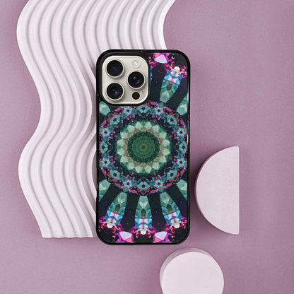 iPhone 16 Pro Max Case — Crystal Mandala Art Seamless Pattern Vibrant, Custom Made Phone Cover