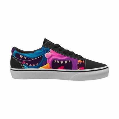 WOMEN'S Melting Ice Cream Monster Lace-Up Canvas Aesthetic Custom Shoes