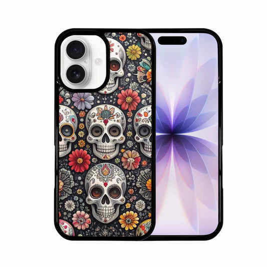 iPhone 17 Case — Greyscale Black And White Gothic Skulls, Unique Phone Case Design