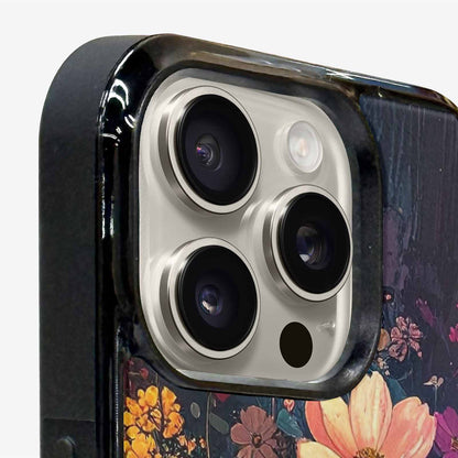 iPhone 16 Pro Case — Shadowy Glitch Floral Pattern Hundreds Of, Custom Designed Case Cover