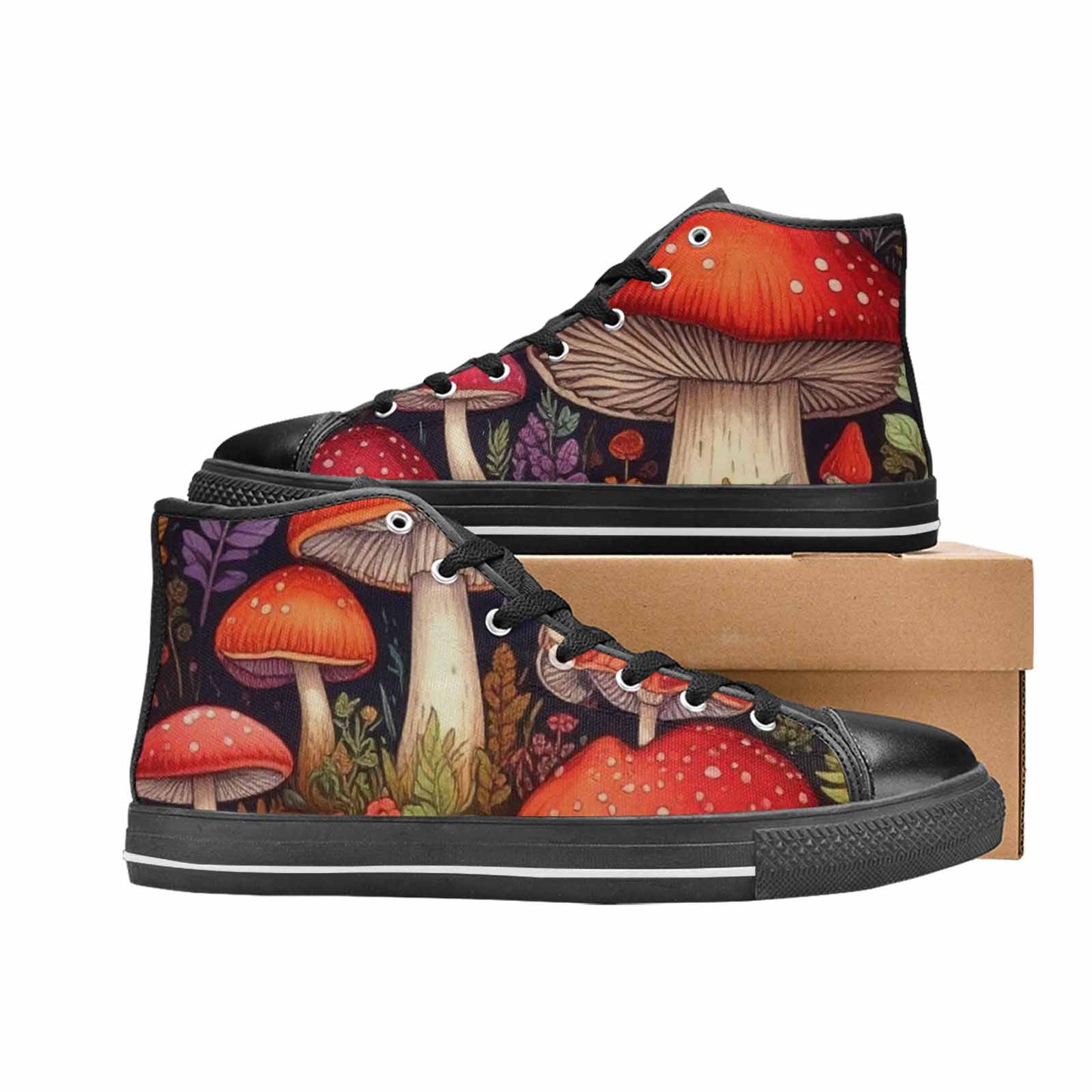 WOMEN'S Mushroom High Top Canvas Cottagecore Shoes