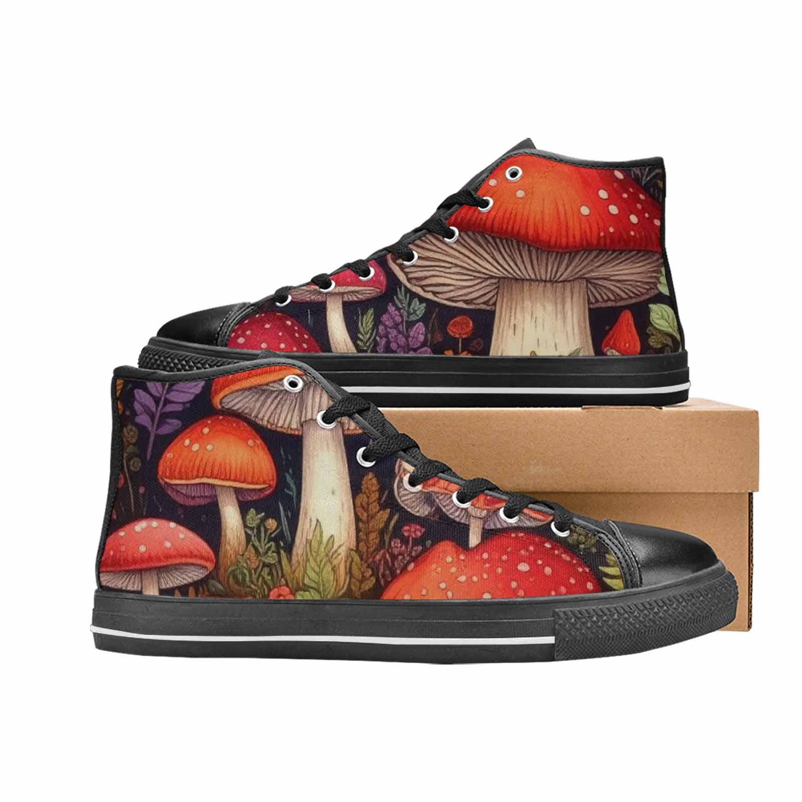 WOMEN'S Mushroom High Top Canvas Cottagecore Shoes