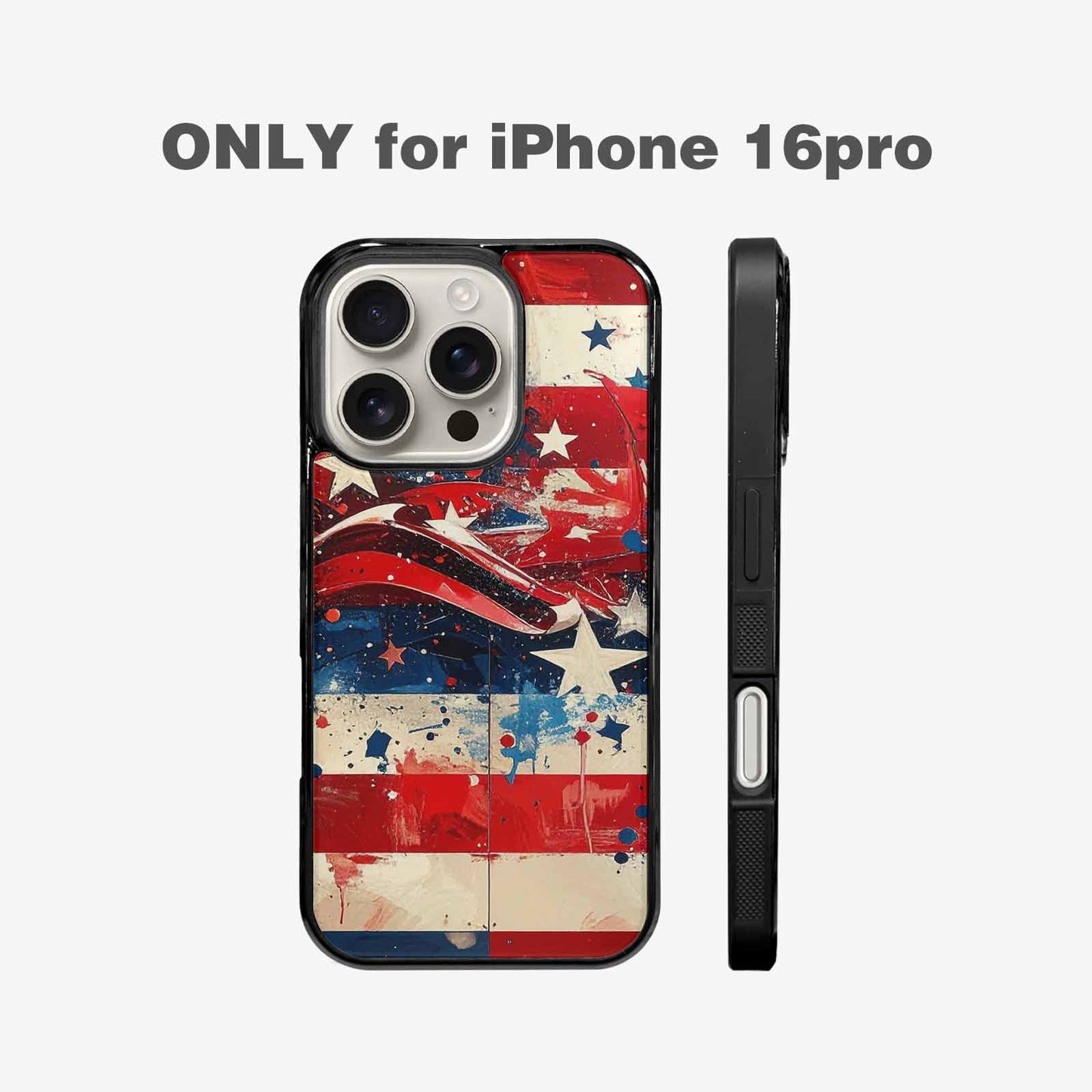 iPhone 16 Pro Case — Patriotic Stars And Stripes American Stars, Unique Phone Case Design