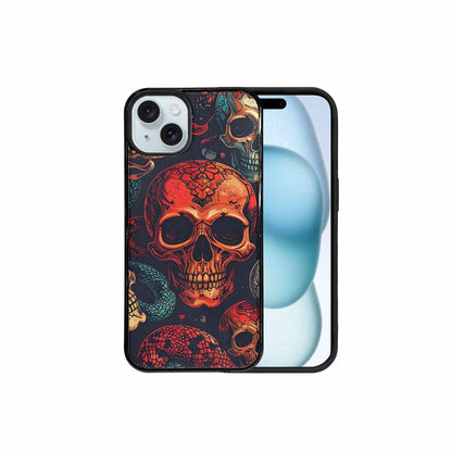 iPhone 15 Plus Case — Snake Skulls Print Custom, Custom Print Case Cover