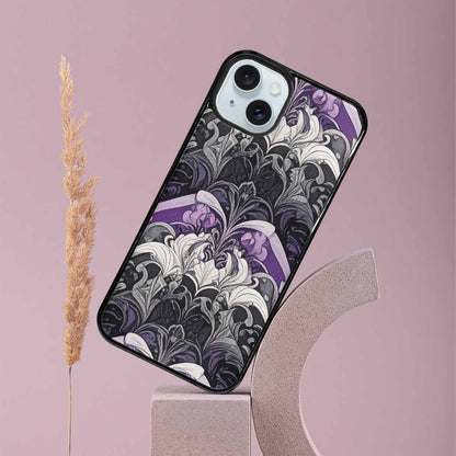 iPhone 15 Plus Case — Asexual Flag Color Theme Small Rainbow, Unique Phone Case Design