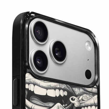 iPhone 17 Pro Case — Seamless Repeating Pattern Of Overlapping Cartoon, Custom Printed Phone Case