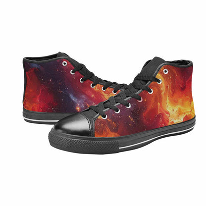 MEN'S Galaxy Art - High Top Canvas Dark Academia Sneakers