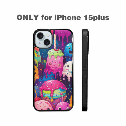 iPhone 15 Plus Case — Melting Ice Cream Monster Charac, Custom Made Phone Cover