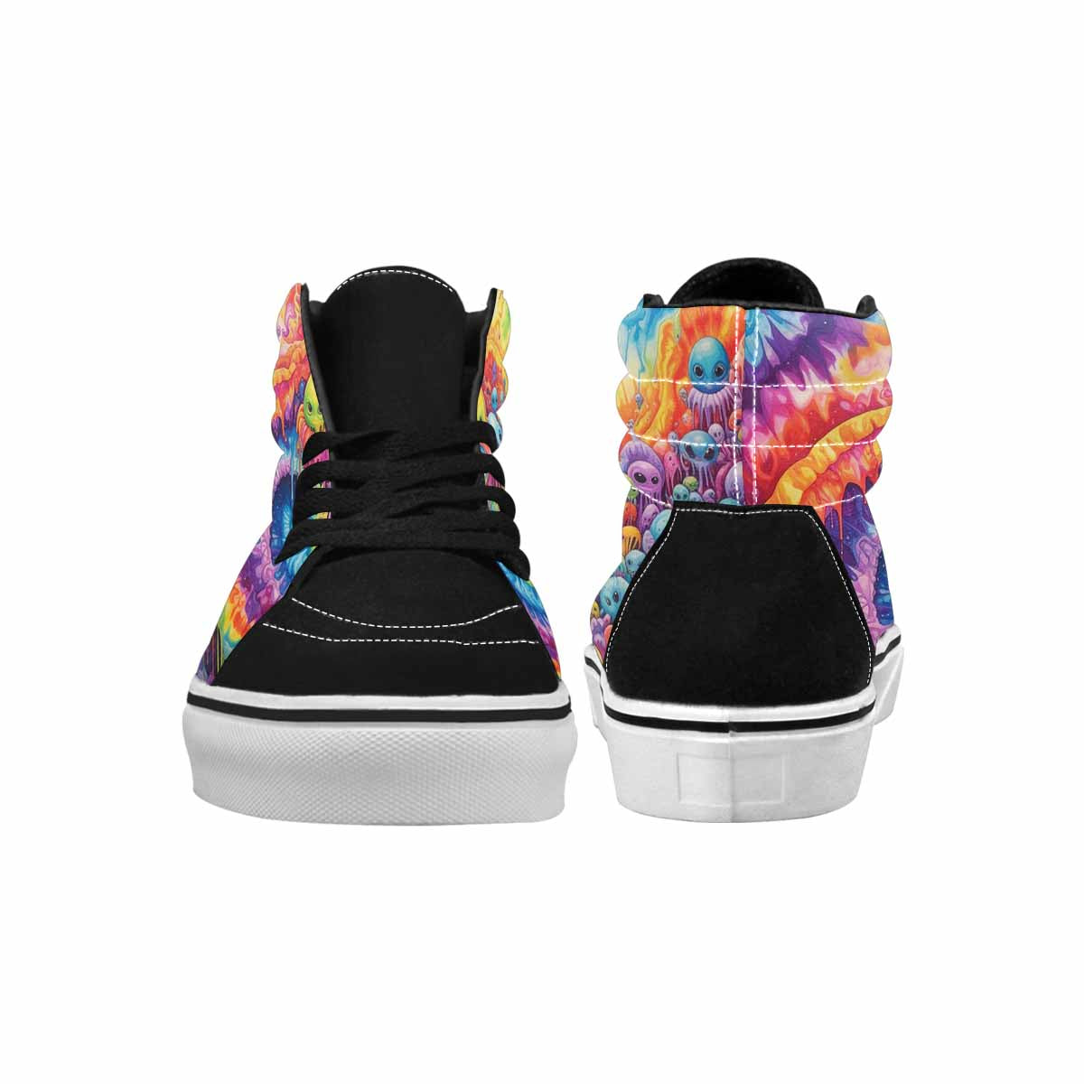 MEN'S Aliens  Tie Dye High Top Canvas Grunge Shoes