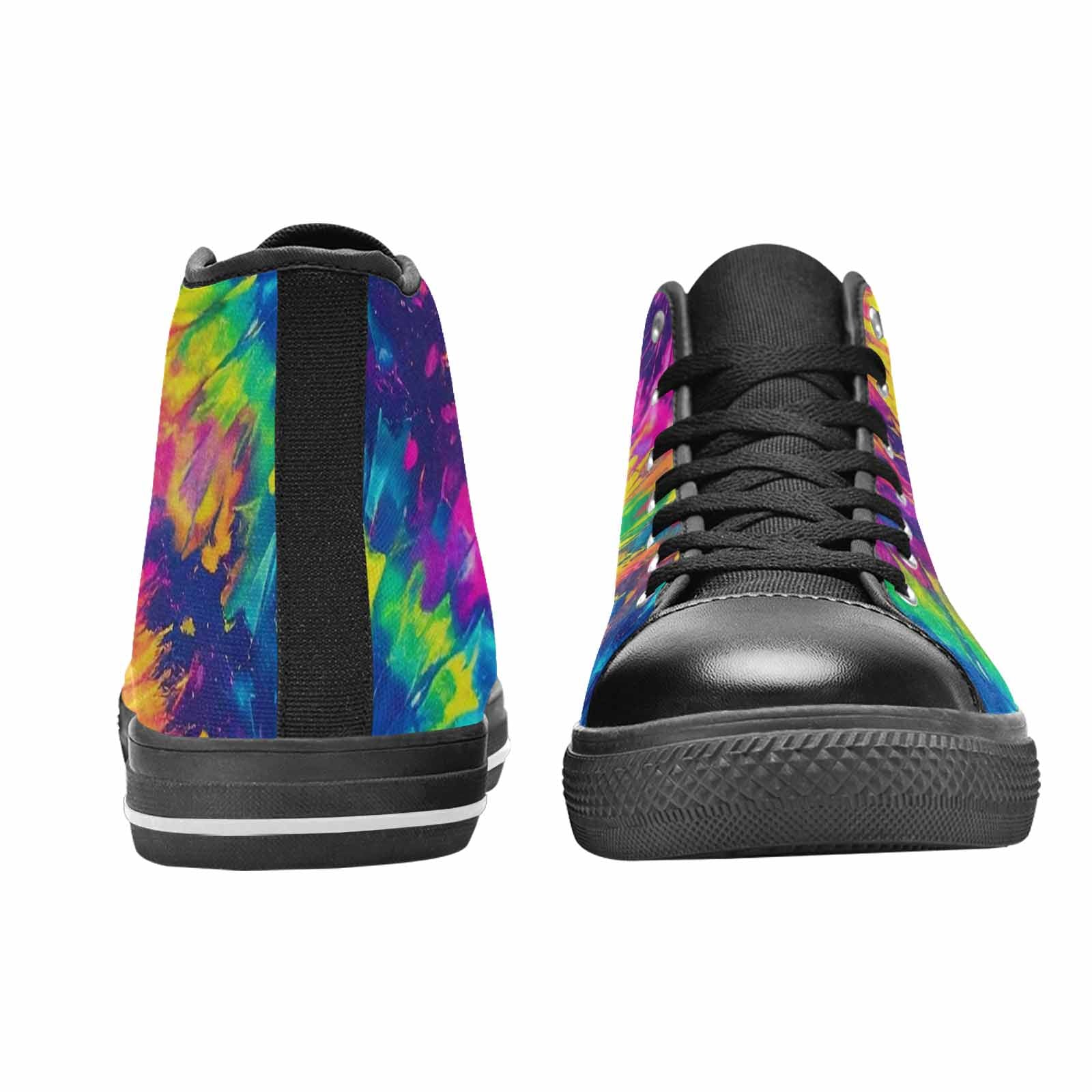 WOMEN'S Tie Dye - High Top Canvas Wallpaper Art Custom Shoes