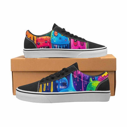 WOMEN'S Ice Cream Monsters  Lace-Up Canvas Vivid Custom Sneakers