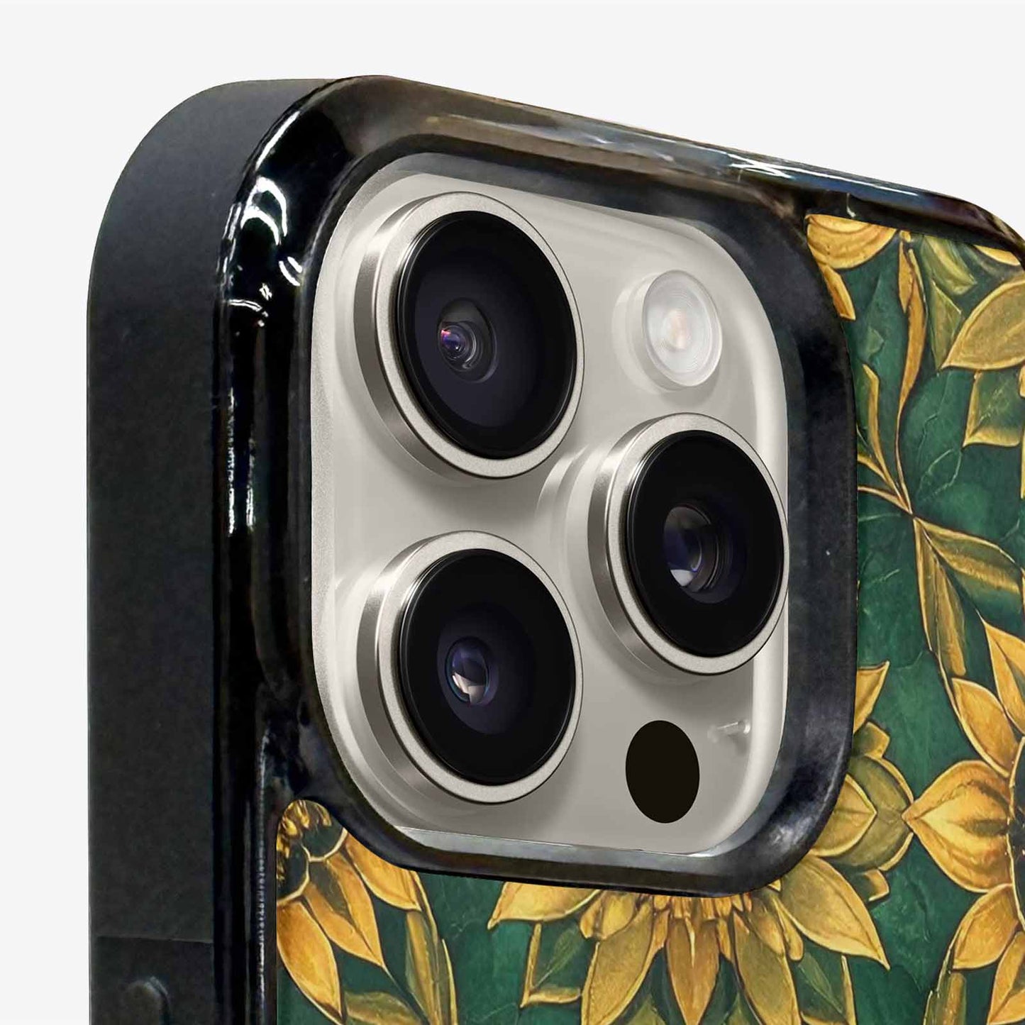 iPhone 15 Pro Max Case — Sunflower Mandala Kaleidoscope Custom, Customized Protective Case
