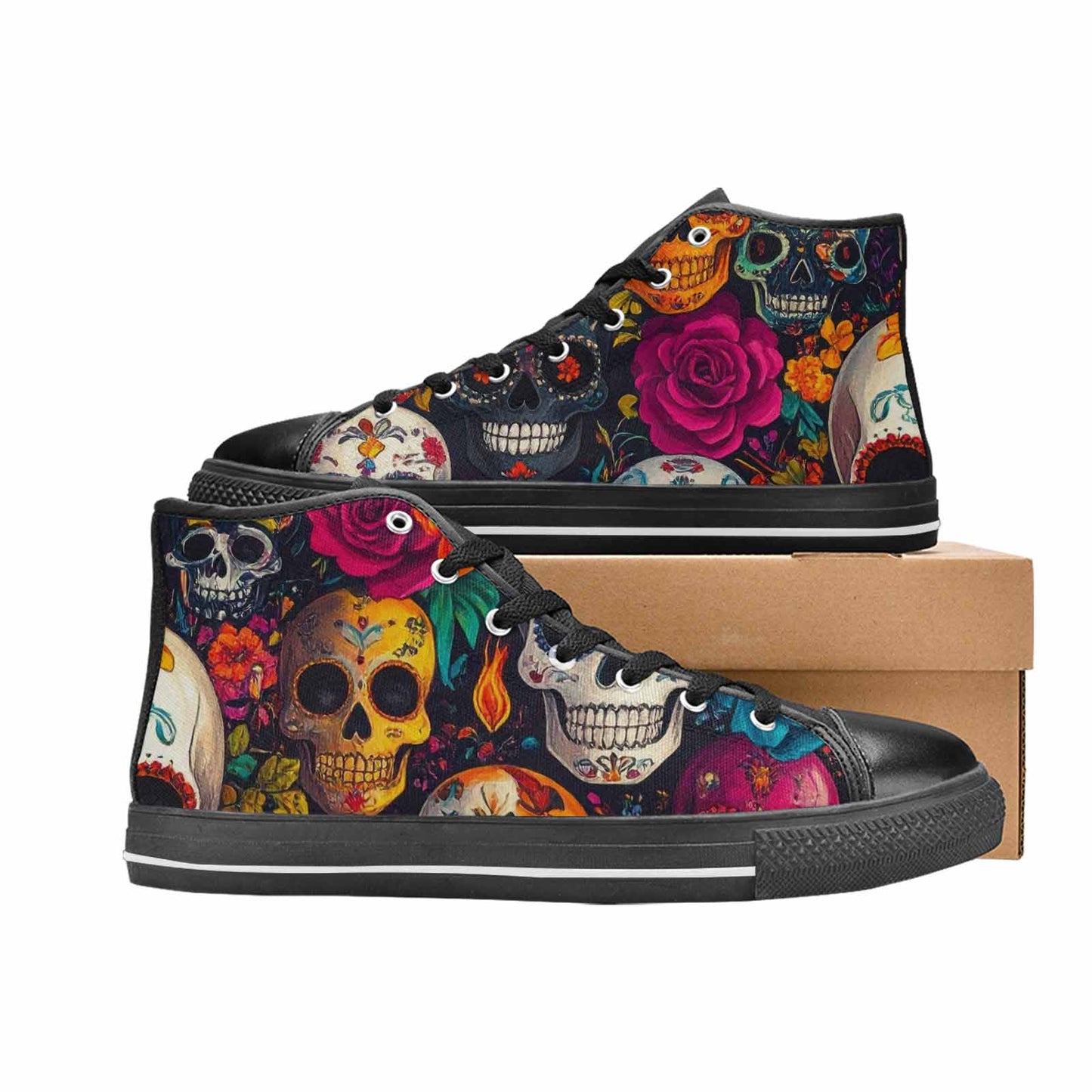 MEN'S Skull High Top Canvas Aesthetic Shoes