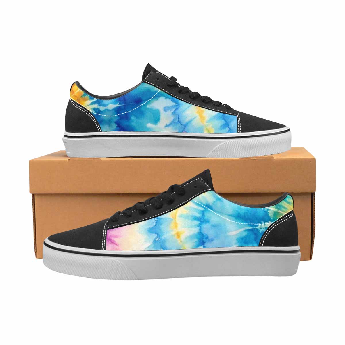 MEN'S Tie Dye Swirl Canvas Lace-Up Aesthetic Sneakers