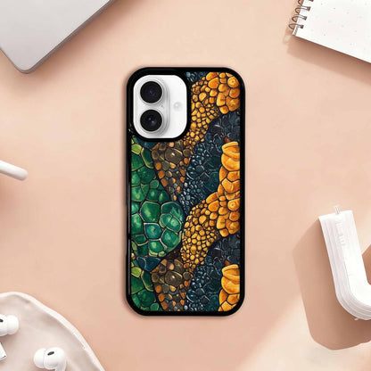 iPhone 17 Case — Small Snake Skin Reptile Original Art, Custom Designed Case Cover
