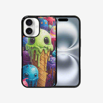 iPhone 16 Case — Melting Ice Cream Monster Charac, Custom Phone Case