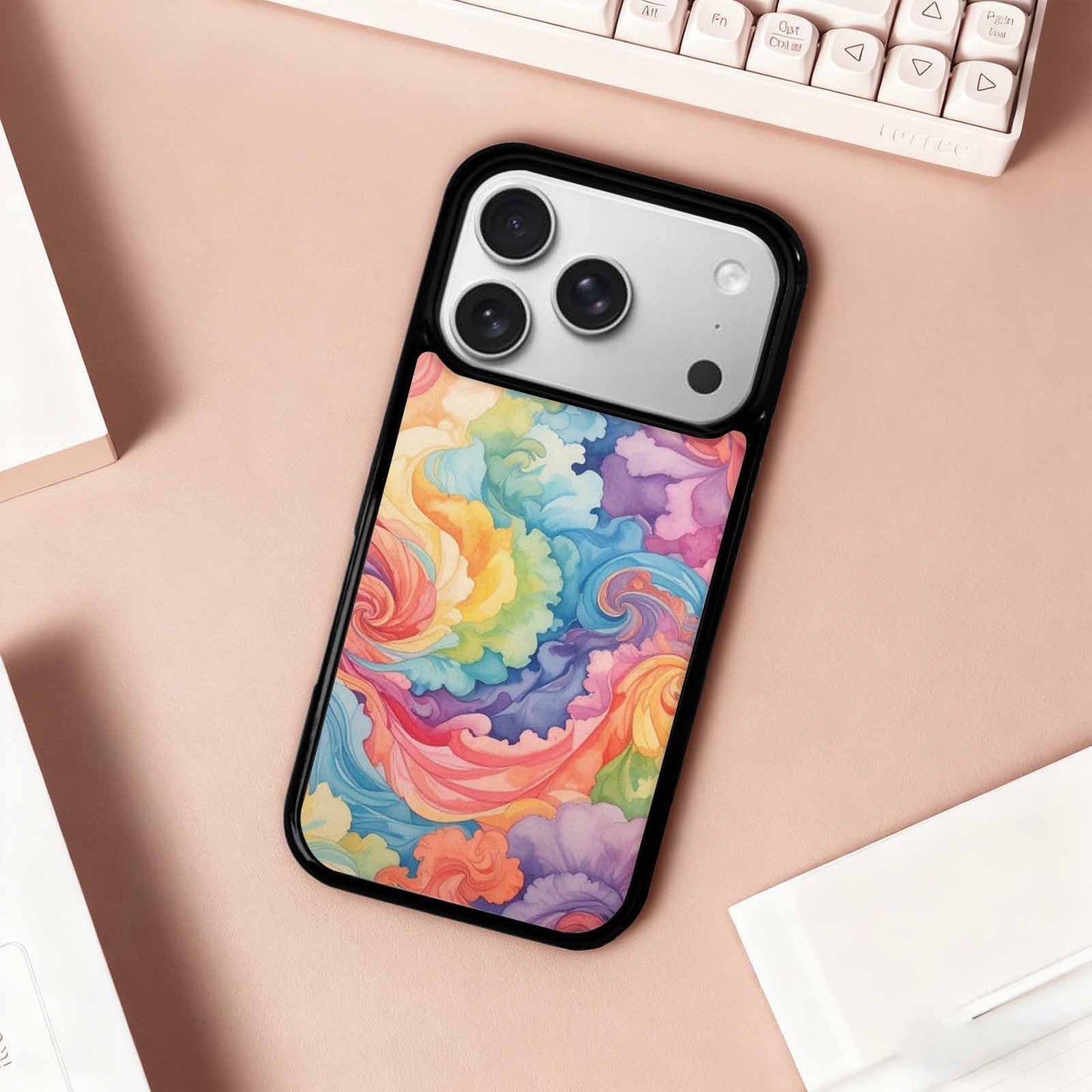 iPhone 17 Pro Case — Tie Dye Swirls Tie Dye Tie, Custom Printed Phone Case