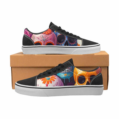 WOMEN'S Sugar Skulls Melting Sugar Lace-Up Canvas Aesthetic Shoes