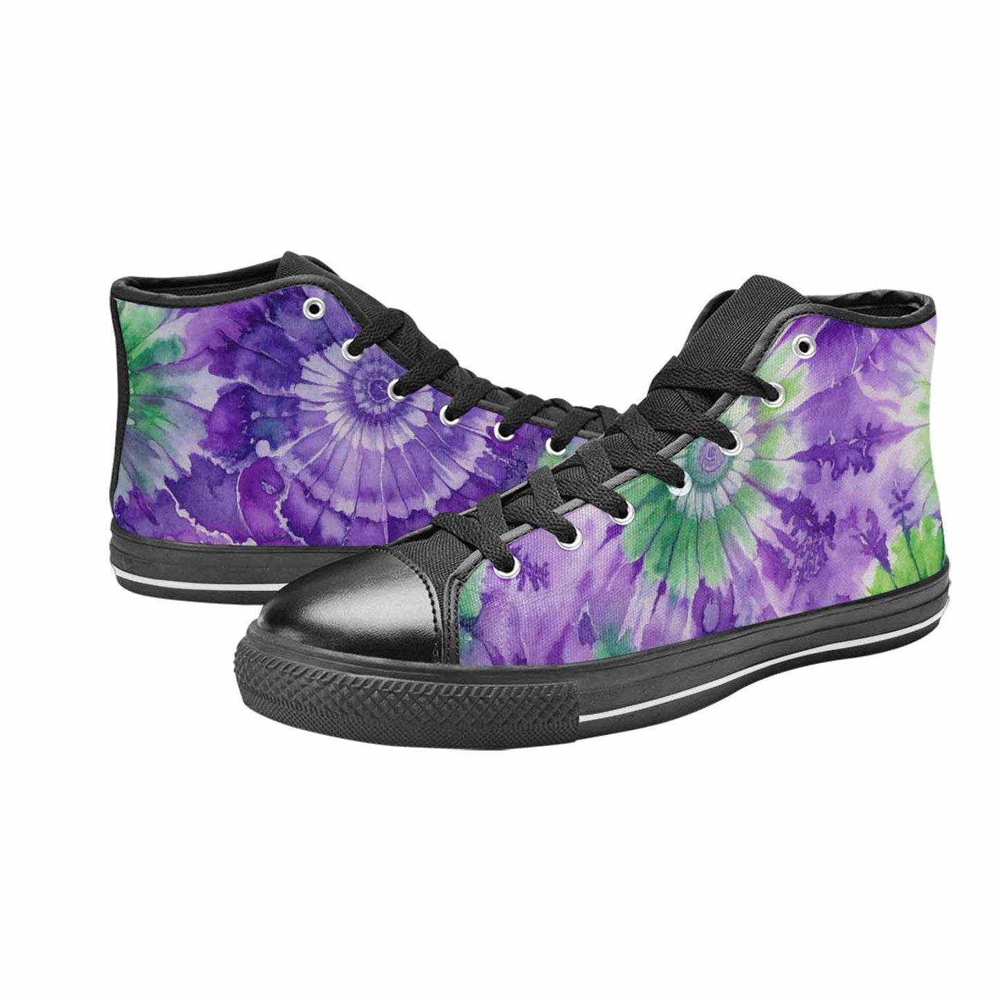 MEN'S Tie Dye - High Top Canvas Aesthetic Custom Sneakers
