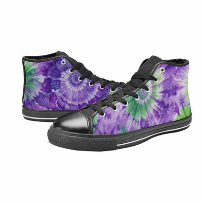 MEN'S Tie Dye - High Top Canvas Aesthetic Custom Sneakers