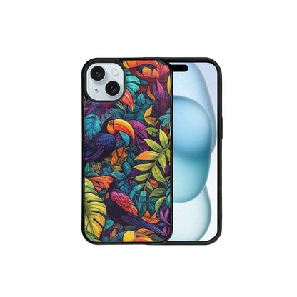 iPhone 15 Plus Case — Toucan Jungle Toucan Jungle Pattern Hundreds, Customized Protective Case