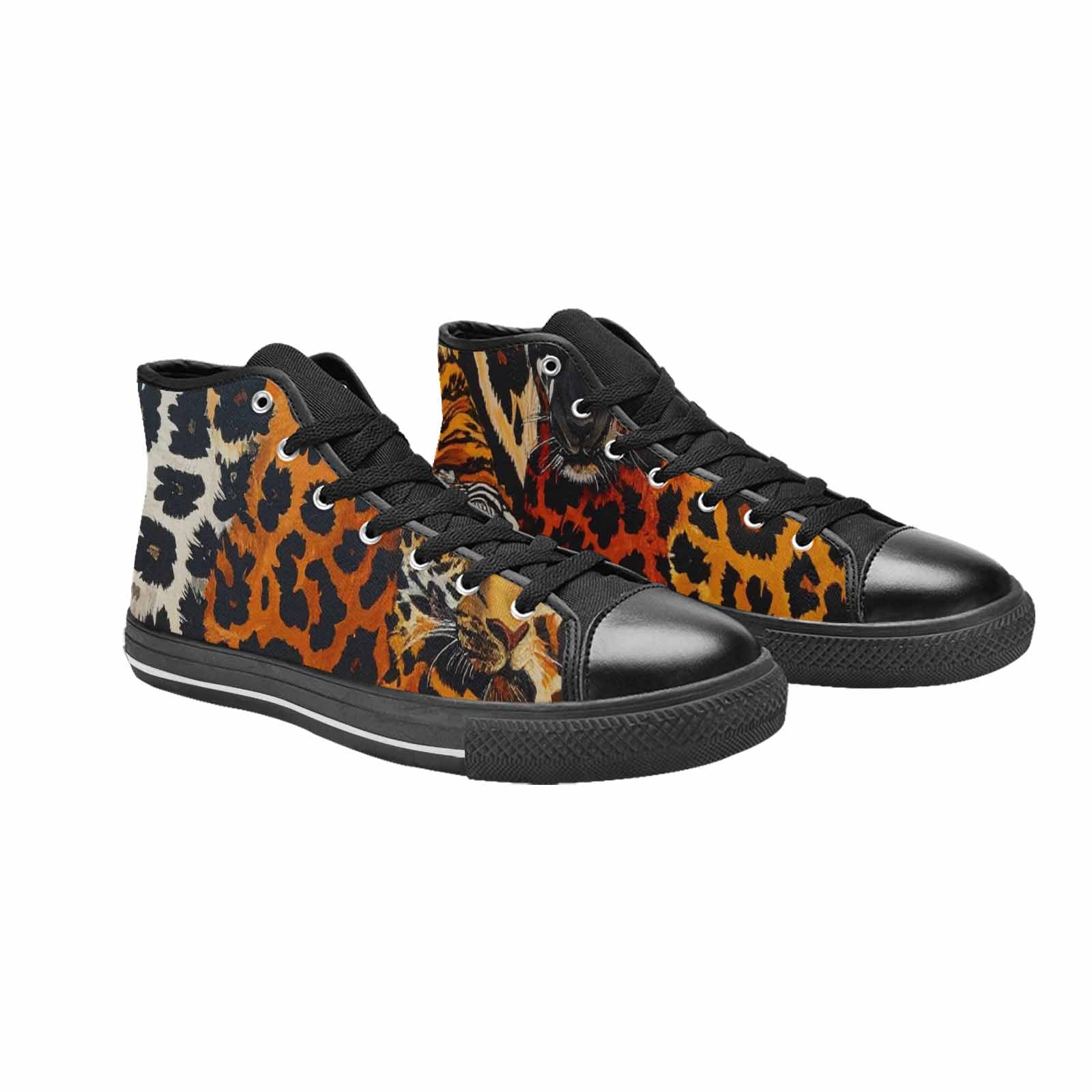 MEN'S Animal Print High Top Canvas Vivid Custom Sneakers