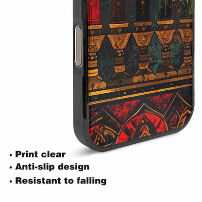 iPhone 16 Pro Max Case — Kwanzaa Kinara Pattern Seamless Repeat African, Custom Phone Case