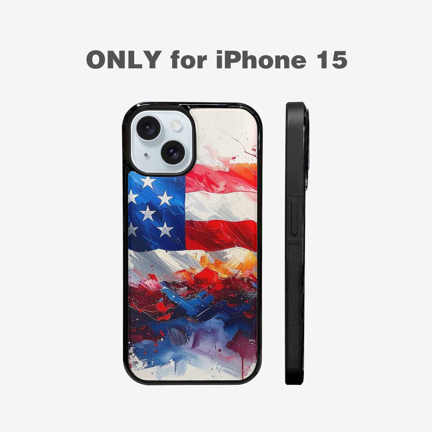 iPhone 15 Case — Usa Flag Stars And Stripes Art, Custom Phone Case
