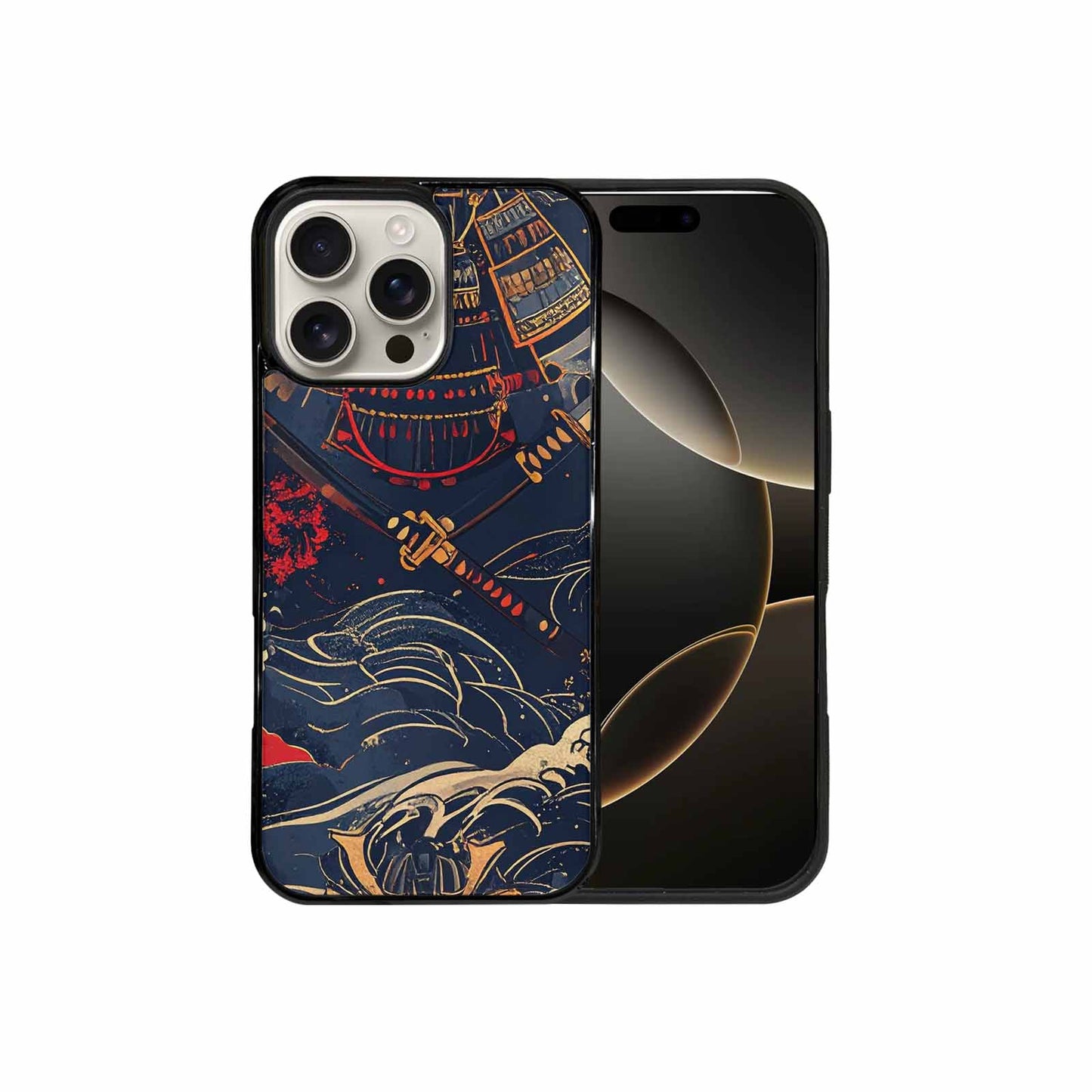 iPhone 16 Pro Max Case — Samurai Art Repeat Pattern, Original Design Phone Case