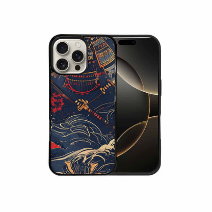 iPhone 16 Pro Max Case — Samurai Art Repeat Pattern, Original Design Phone Case