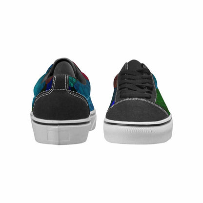 MEN'S Dark Snake Print Canvas Lace-Up Y2K Custom Shoes