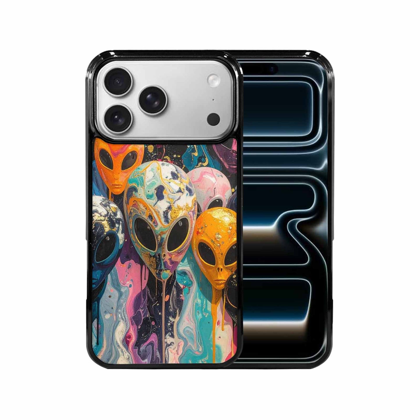 iPhone 17 Pro Max Case — Aliens Marblealiens Pattern Alien Scifi, Personalized Phone Case