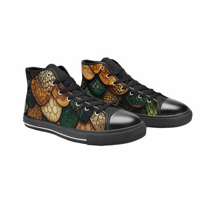 MEN'S Snake Skin Reptile High Top Canvas Y2K Shoes