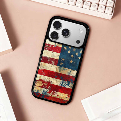 iPhone 17 Pro Case — Small American Flag Stars And Galaxy, Original Design Phone Case