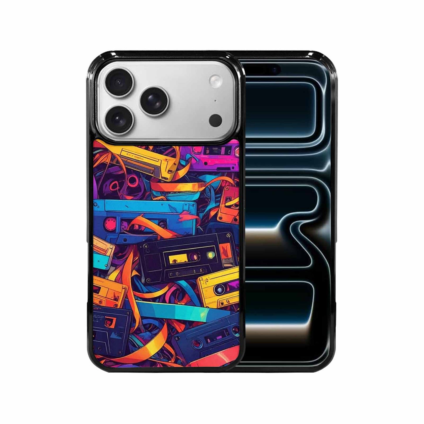 iPhone 17 Pro Max Case — Retro Cassette Tape Pattern Retro Vintage, Original Design Phone Case