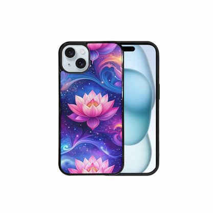 iPhone 15 Plus Case — Lotus Galaxy Art Seamless Pattern Vibrant, Custom Phone Case