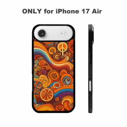 iPhone 17 Air Case — Small Groovy Peace Sign Swirl Original, Personalized Phone Case