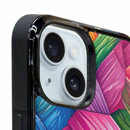 iPhone 15 Plus Case — Polysexual Flag Color Theme Small Rainbow, Unique Phone Case Design