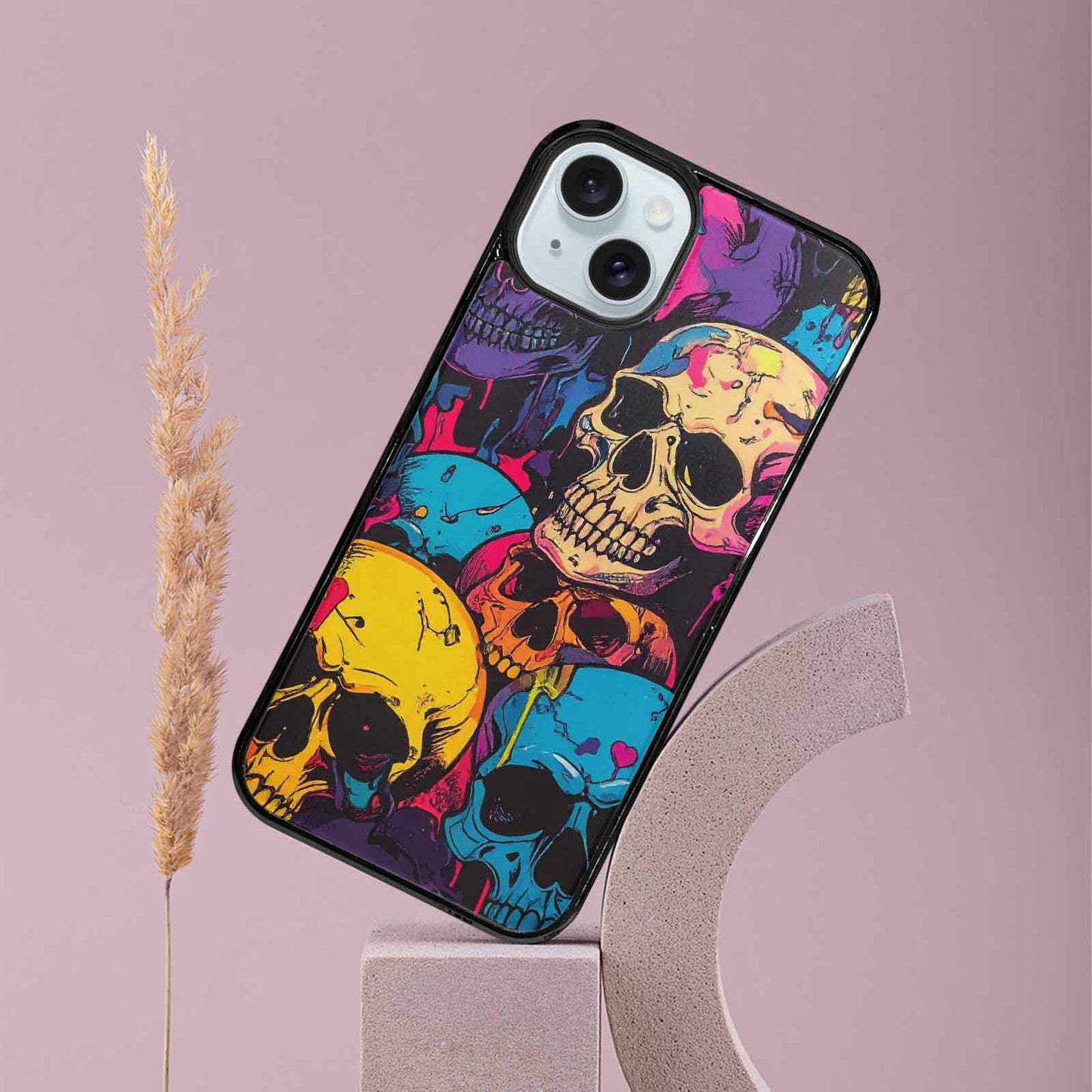 iPhone 15 Plus Case — 1000s Of Skulls Digital Camo Drip, Custom Made Phone Cover
