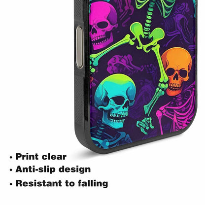 iPhone 16 Pro Max Case — Glowing Skeleton Pattern Hundreds Of Small, Custom Art Phone Cover