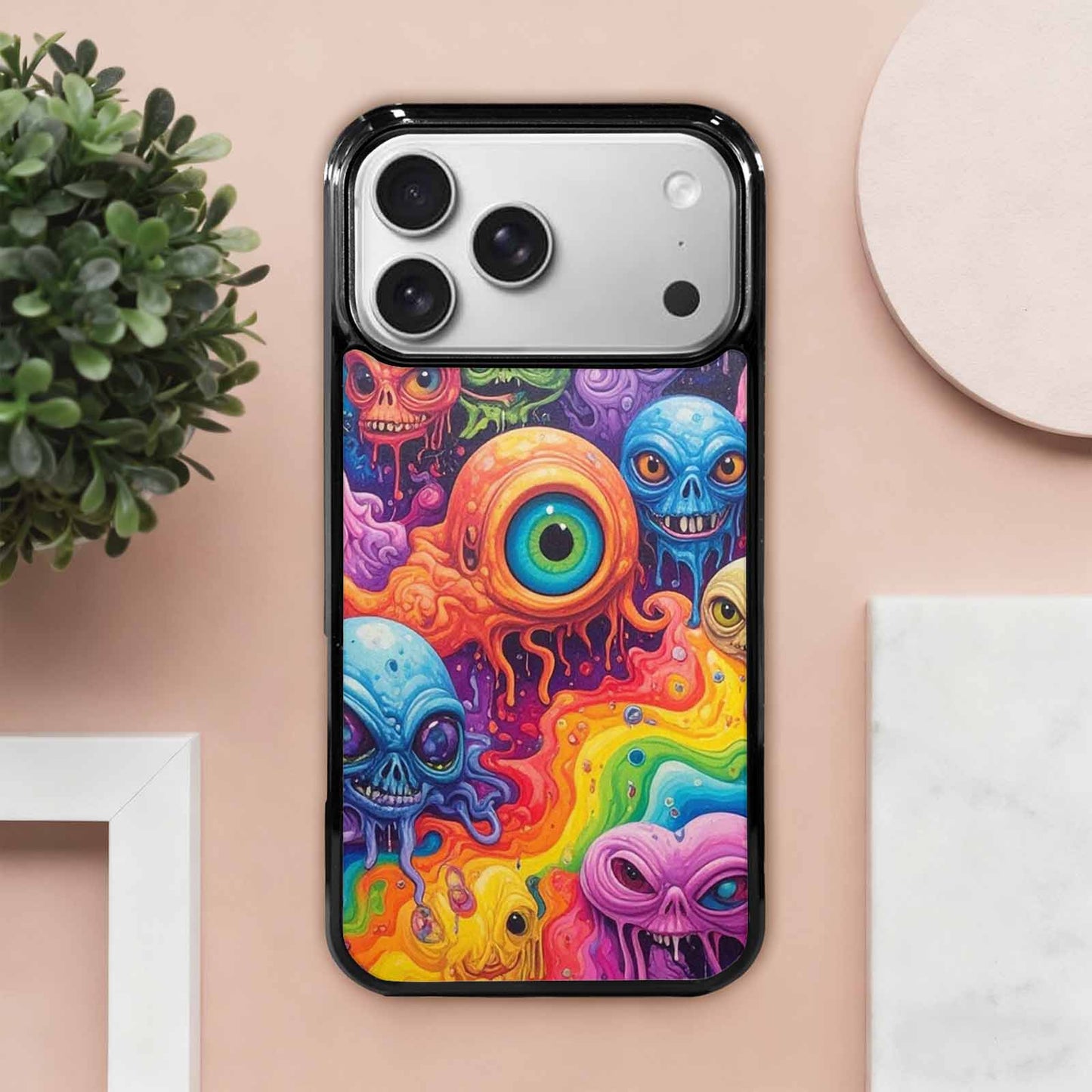 iPhone 17 Pro Max Case — Aliens Tie Dyemelting Aliens Tie Dye, Original Design Phone Case