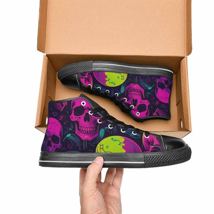 MEN'S Skulls - Neon High Top Canvas Y2K Sneakers