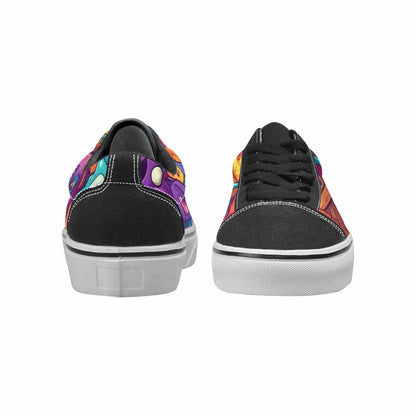 WOMEN'S Melting Ice Cream Monster Lace-Up Canvas Vivid Custom Sneakers