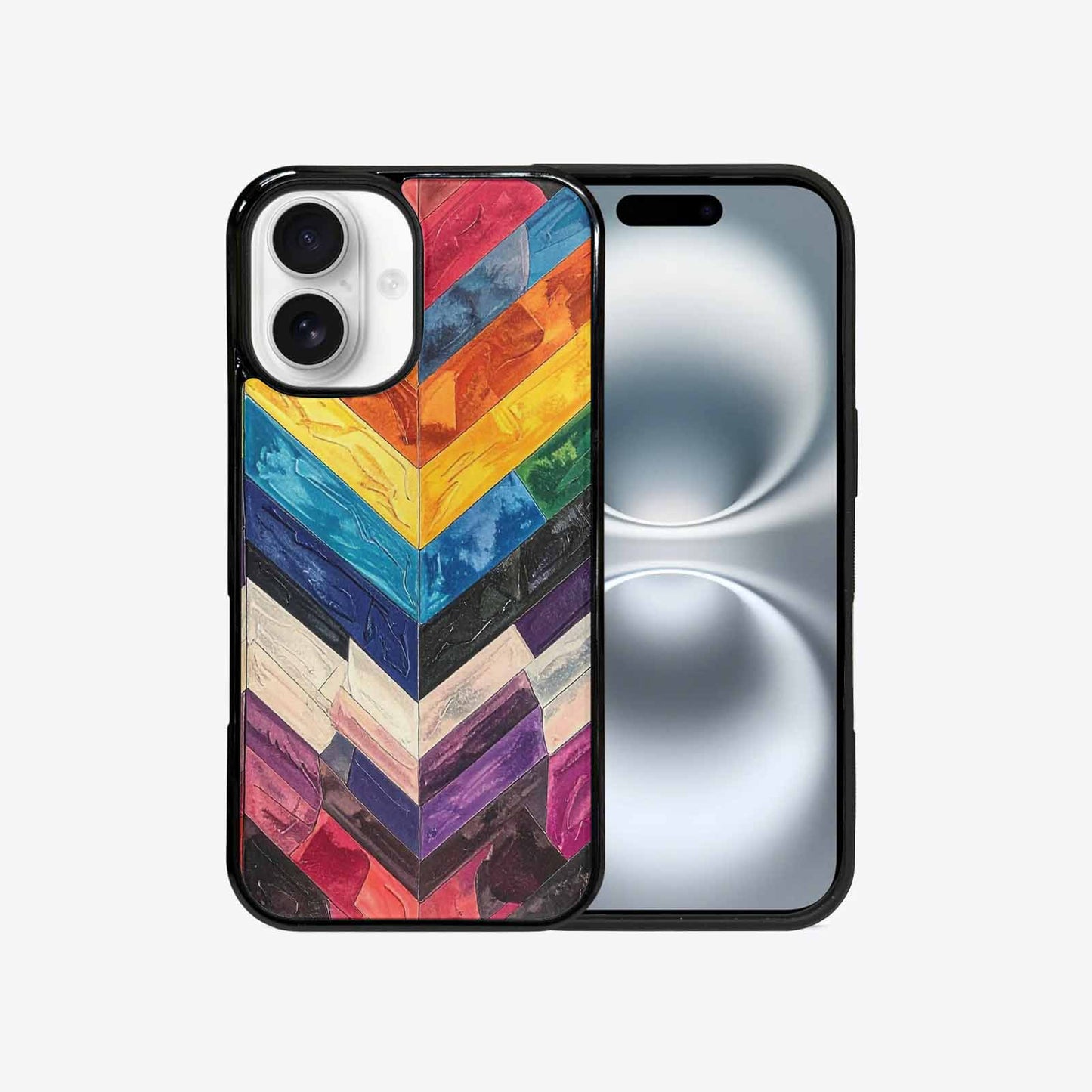 iPhone 16 Case — Progress Pride Flag Color Theme Small, Custom Designed Case Cover