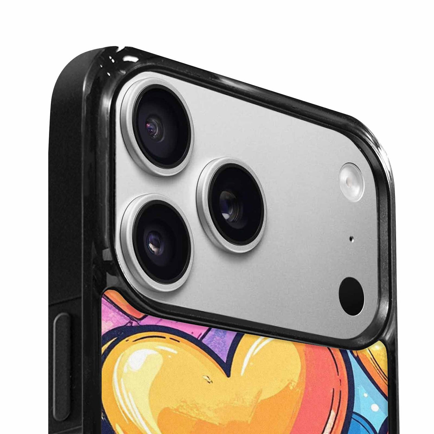 iPhone 17 Pro Max Case — Pastel Summer Heart Original Art, Custom Art Phone Cover