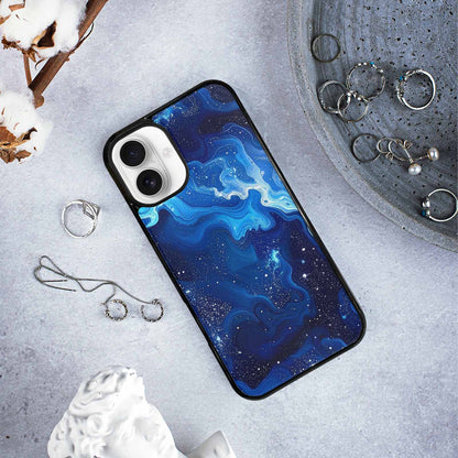 iPhone 16 Plus Case — Galaxy Art Blue Starfield Small Galaxy, Customized Protective Case