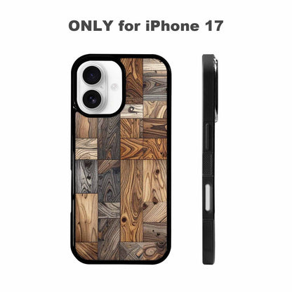 iPhone 17 Case — Small Wood Grain Texture Original Art, Custom Phone Case