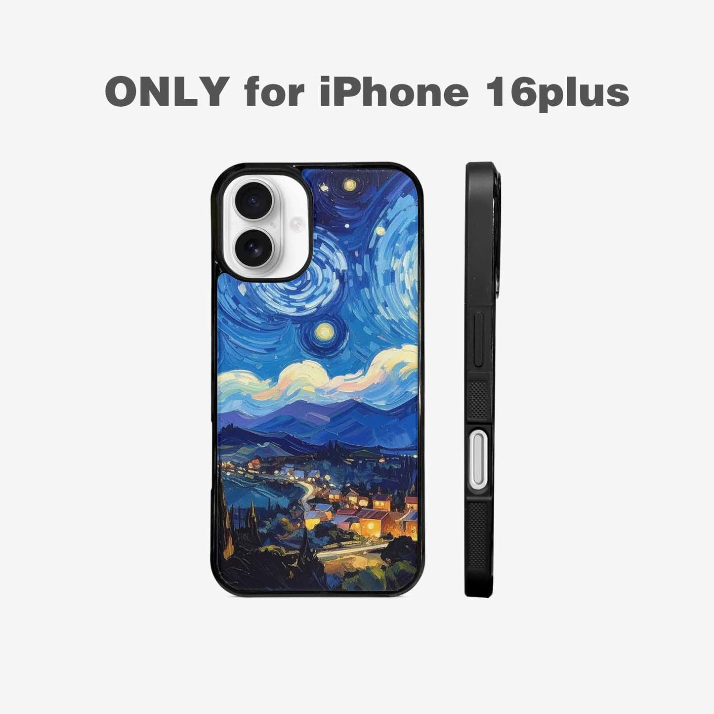 iPhone 16 Plus Case — Starry Night Van Gogh Paint Art, Customized Protective Case