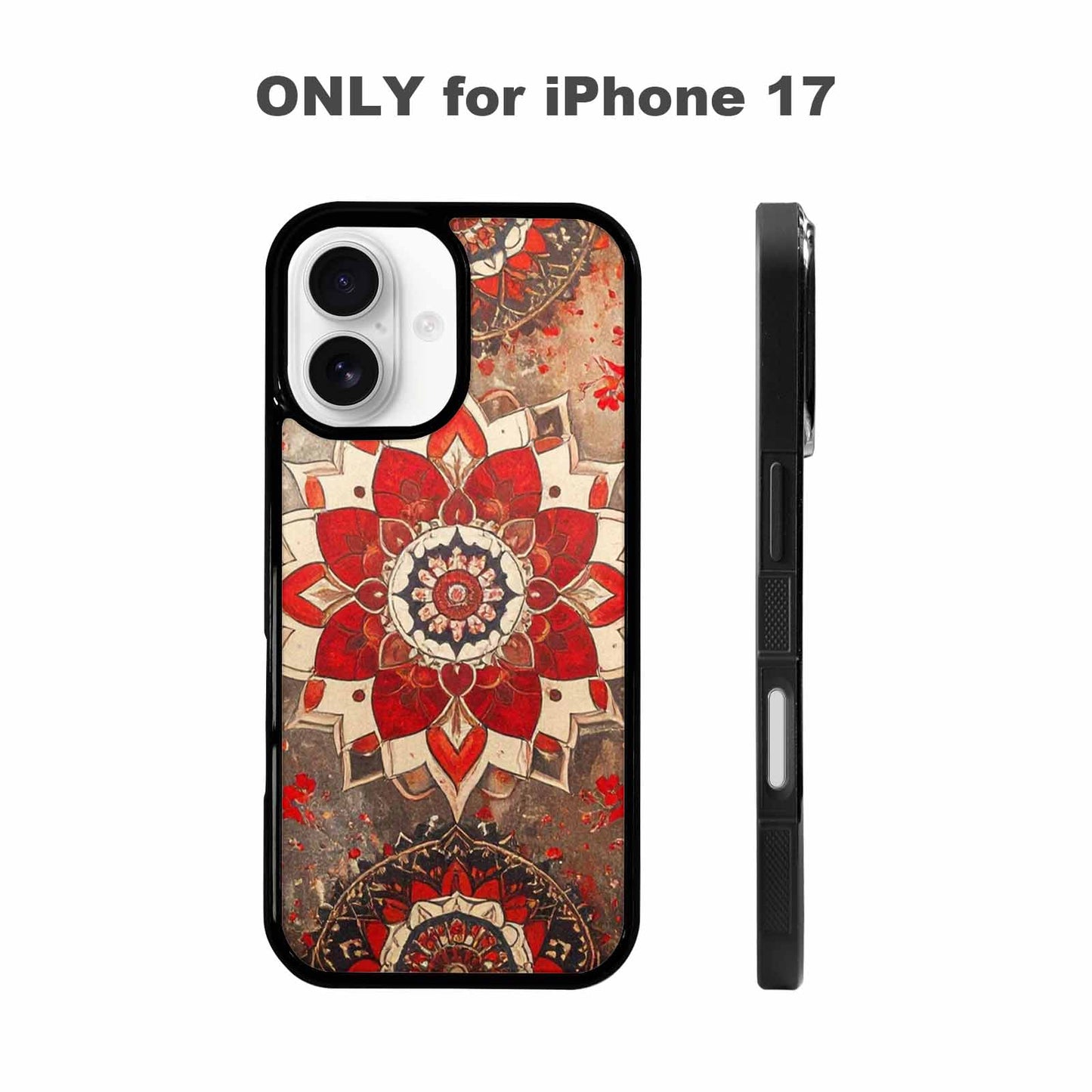 iPhone 17 Case — Small Mandala Pattern, Randomly Floral, Custom Designed Case Cover